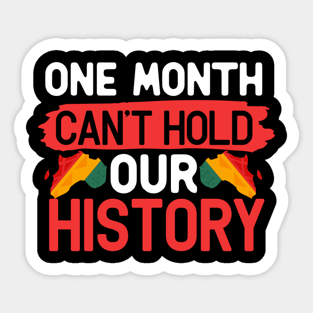 One month can’t hold our history Sticker by Fun Planet